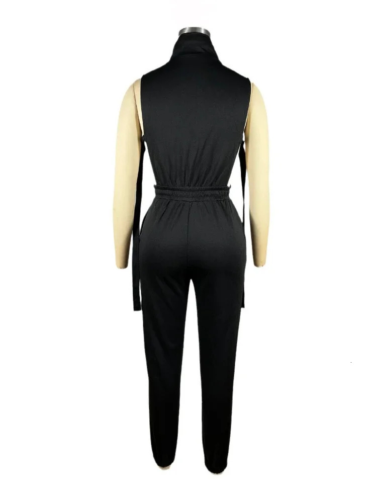 Leosoxs Women Single Breasted Pocket Front Buckle Open Side Active Jumpsuit Chic Fashion One Piece Suit Romper Playsuit 250213
