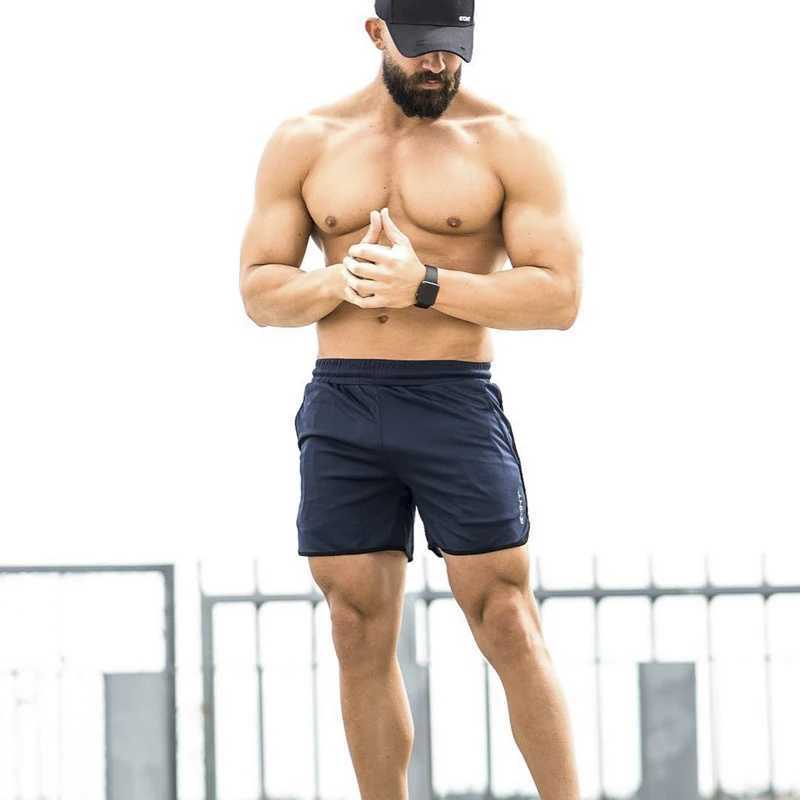 Summer Men Running Shorts Sports Fitness Short Pants Quick Dry Gym Slim ShortsXJ250213
