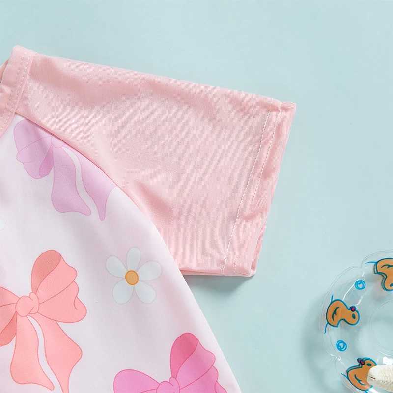 Children s Swimsuit with Ruffle Sleeves and Cute Animal Print Summer Beachwear for Girls Toddler Swimwear Dress Z250214