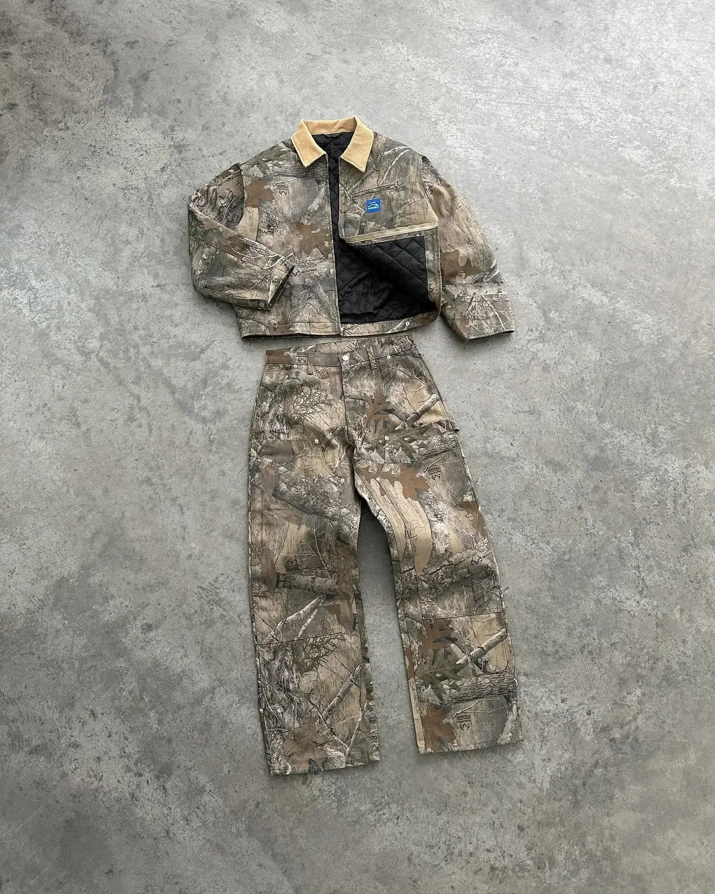 Akimbo Camo Leaf Loose Jacket Fashion Jacket Y2K Harajuku Hip Hop Gothic Retro Couple Casual American Street Clothing 250213