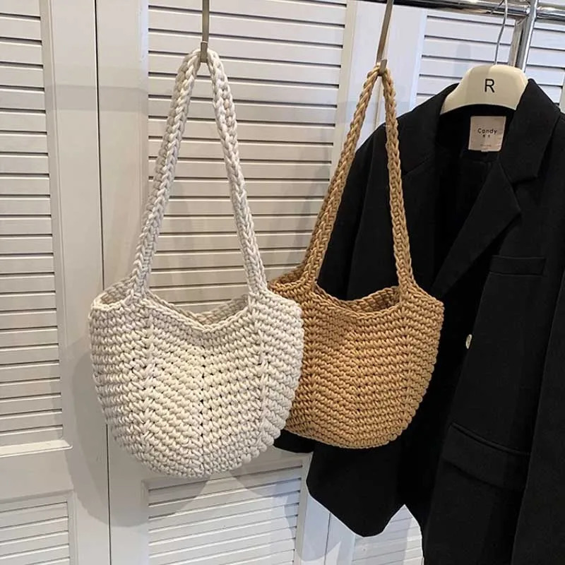 This Years Super Niche Woven Bag 2024 Womens Bag Single Shoulder Bag Tote Bucket Bags 250207