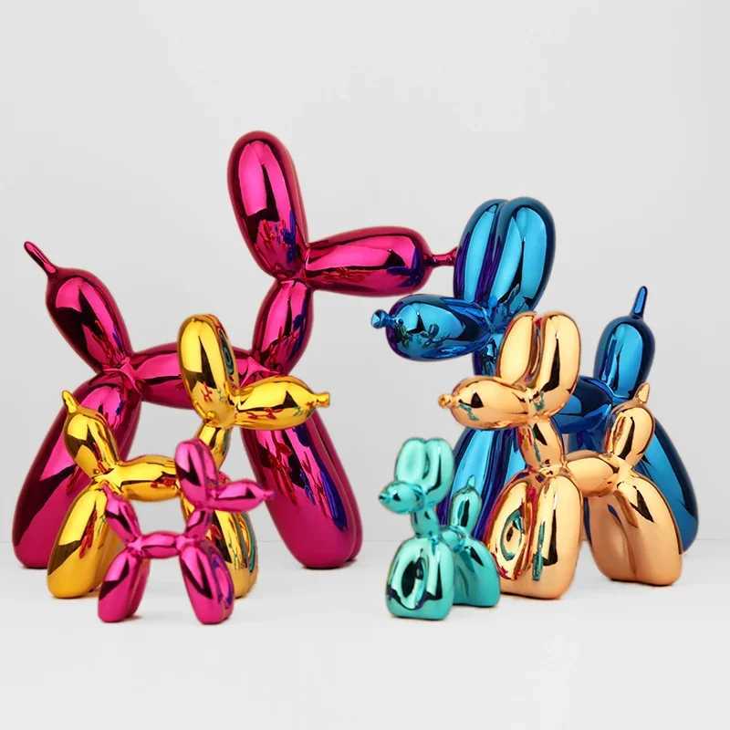 Resin Balloon Dog Sculpture Nordic Puppy Home Decor Living Room Desk Decor Office Figurines for Interior Decoration Home StatueXJ250214