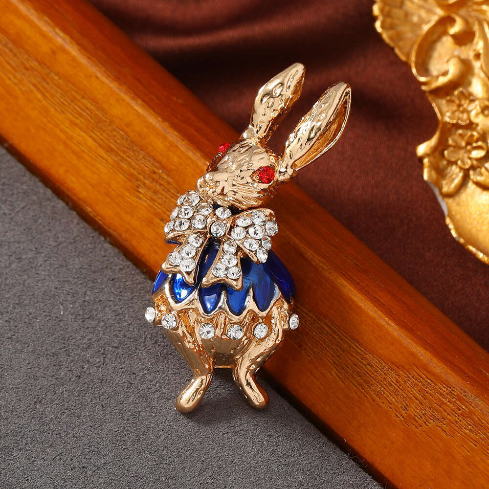 Cute Glazed Water Dia Rabbit Bracelet New Zodiac Shawl Anti Shining Pin Buckle Light Personalized Accessories