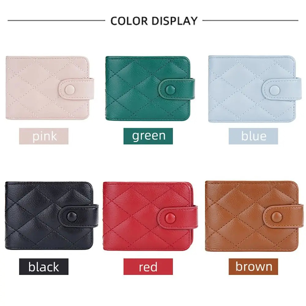 PU Leather Lipstick Bag High-quality Mini With Mirror Lipstick Pouch Snap Button Lipstick Storage Case 250207