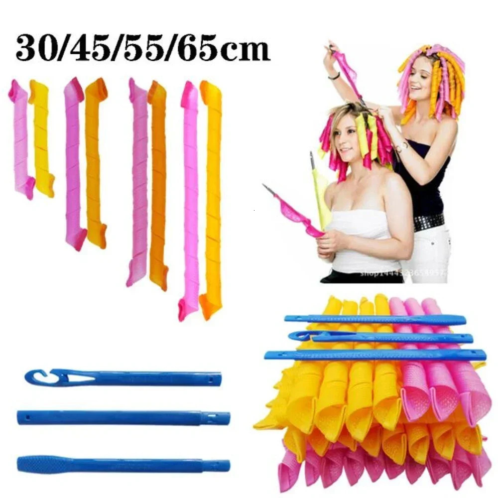 10/20Pcs Heatless Curling Rod Set Soft Hair Curler No Heat Hair Rollers Lazy Curlers Long Rods Girls Hair Styling Tools 250214