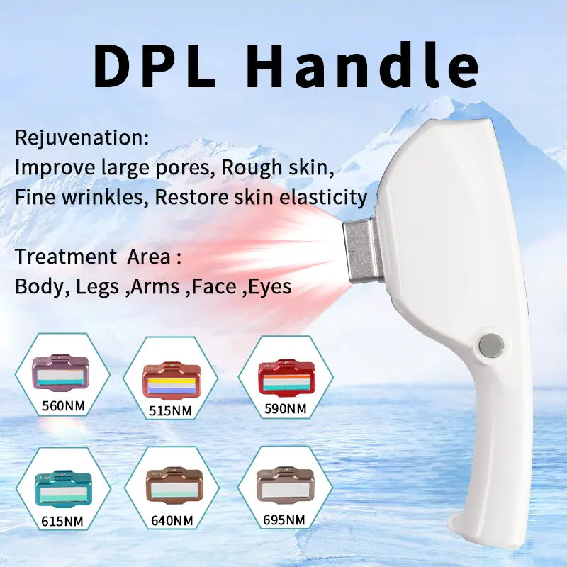 High End Upgrade IPL Accurate Hair Removal DPL Narrow Spectrum Skin Anti-aging Rejuvenation OPT Acne Treatment Beauty Instrument with 6 Cartridges