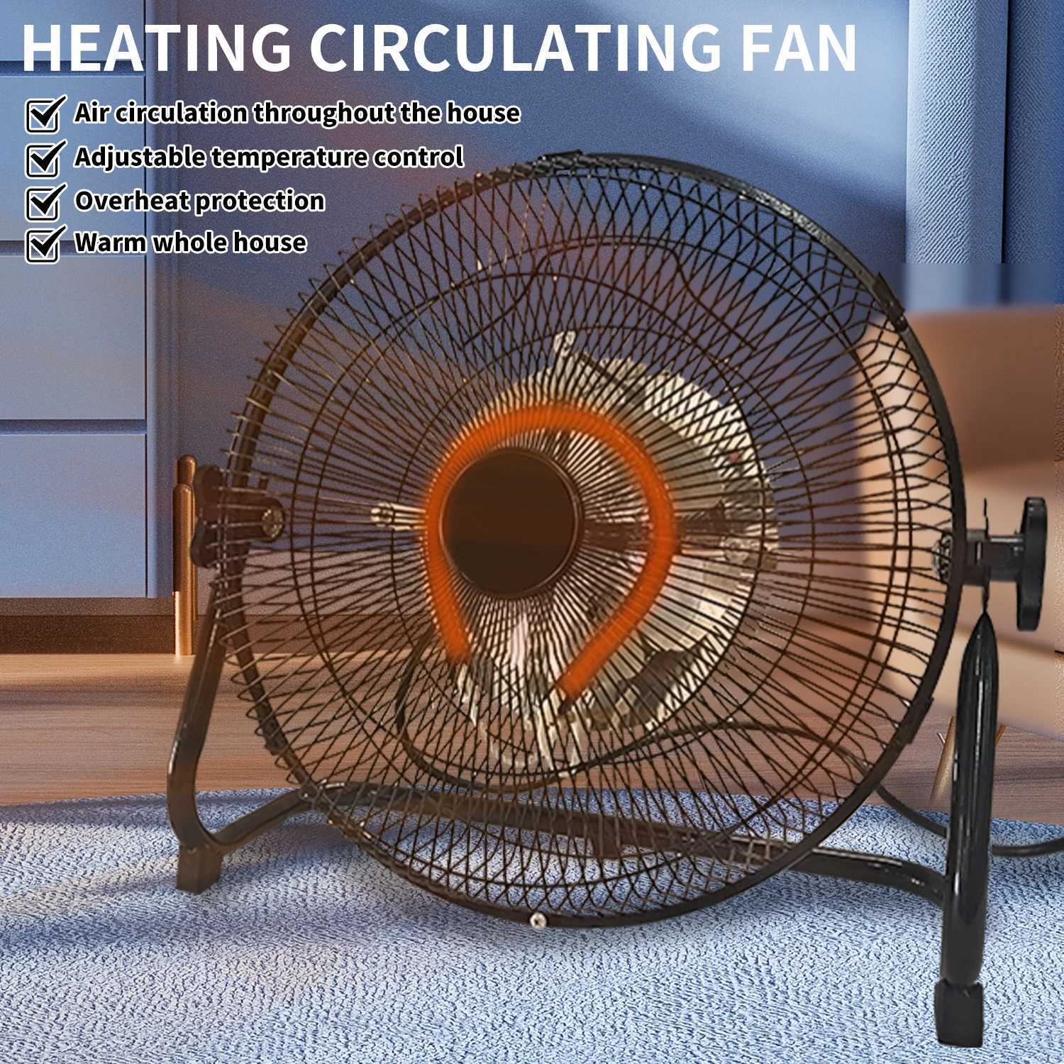 Portable High Power Space Air Hot Electric Fan Heater 0-1200W Adjustable hot and cold air For Winter Office Home Z250214