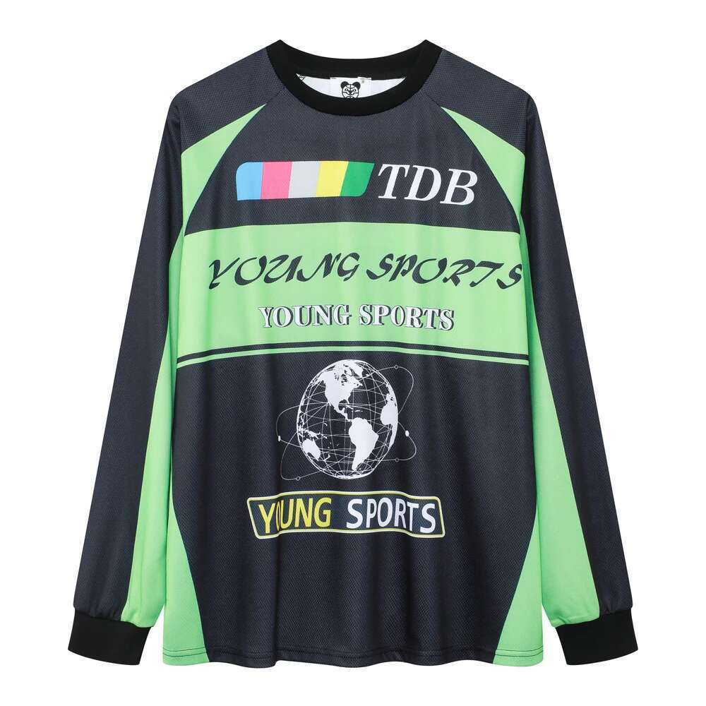 Retro Contrast Color Sports Baseball Tshirts For Men And Women Breathable Mesh Casual Long Sleeve Tee Pullover Crew Neck T-Shirt