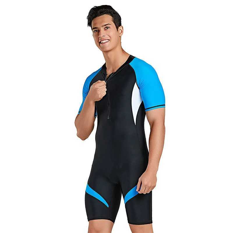 SBART Cross Border Mens European and American Diving Suit Short Sleeve Snow Swimsuit W250214