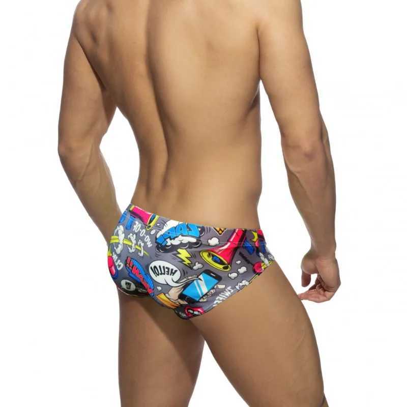 Mens Swimwear Cartoon Print Swim Briefs Bikini Board beach Shorts swimming Trunks Breathable Bathing Suit W250214