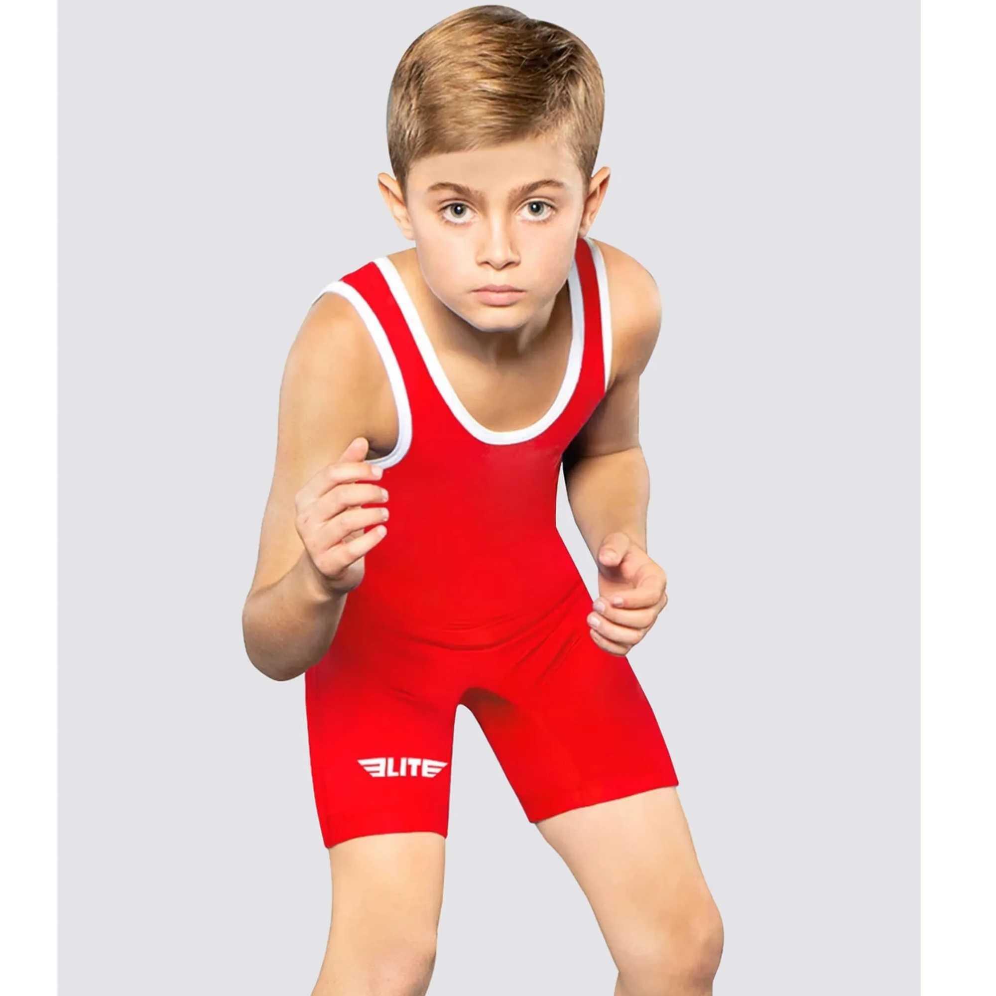 Kids Wrestler Tights One-Piece Wrestling Singlet Race Clothing Gym Outfit Rowing Suit Weight Lifting Tights Childrens Wrestling Z250214