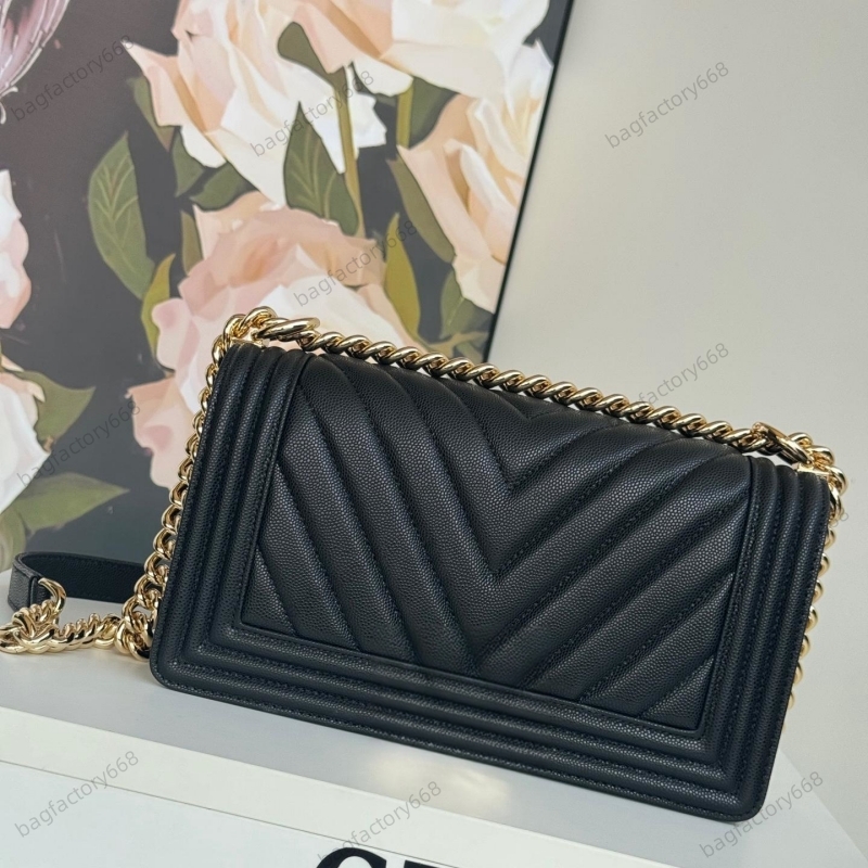 10A black designer crossbody bag high quality shoulder bag 25cm silver luxury bag genuine leather caviar women saddle bag fashion white classic flap bag top quality
