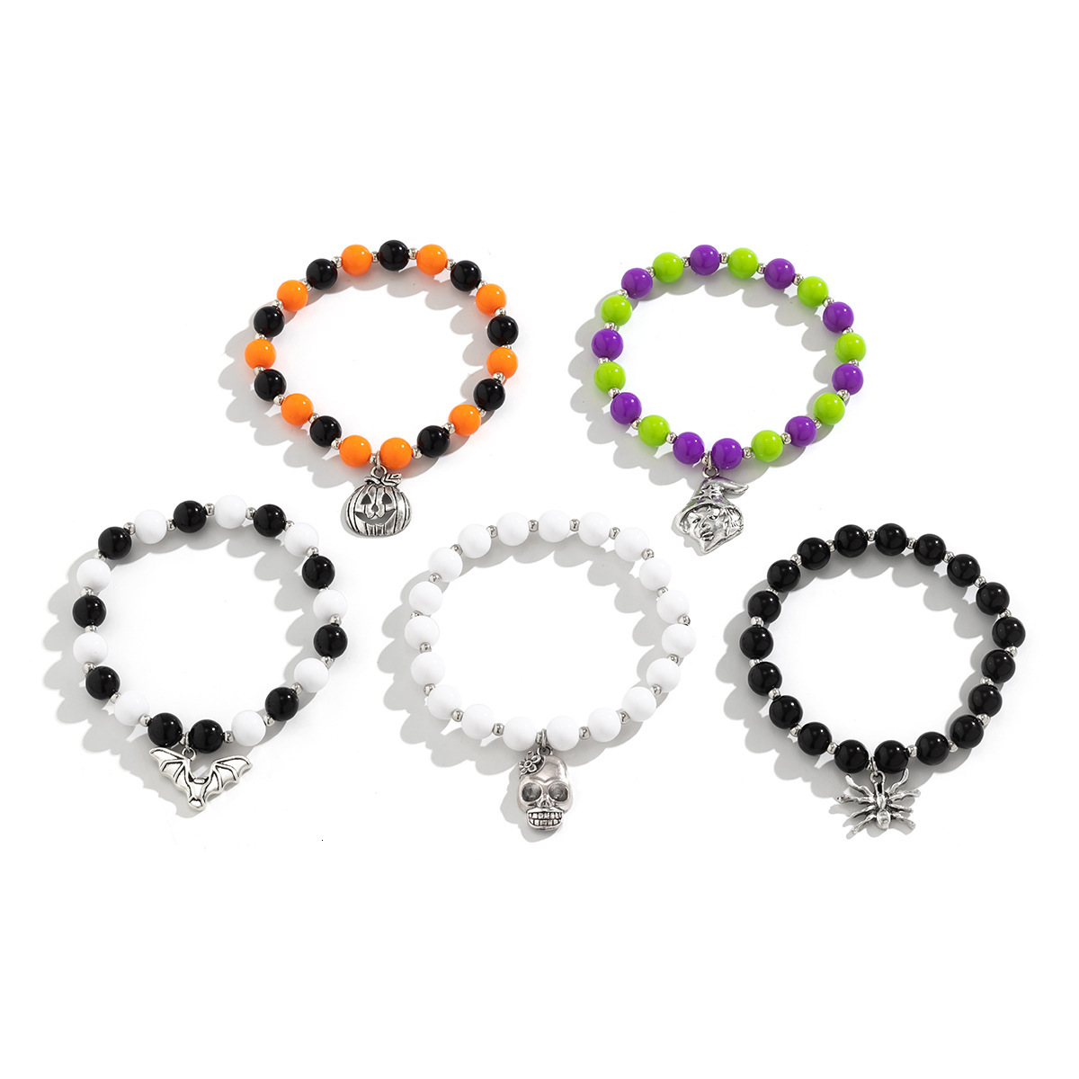 fashion Halloween Ghost Face Beaded Set Party Skull Witch New Bracelet Jewelry