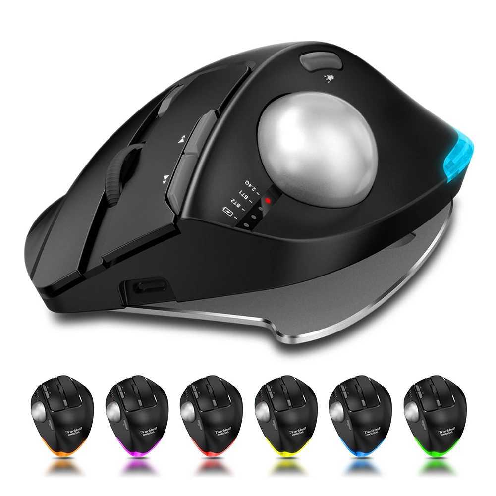 Mice For ZELOTES Wireless Mouse 8 Buttons 4800DPI 5 Level Mouse Three Mode 2.4G+BT+Wireless Mouse for PC Computer Gamer Accessories z250213