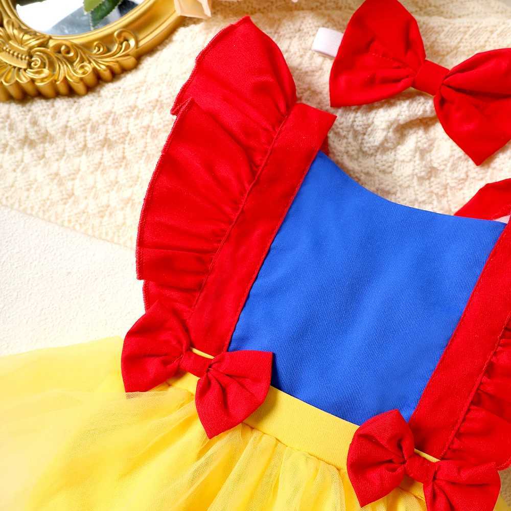 Baby Summer Street Fashion Collide Color Girl One-piece Dress Mesh Skirt Z250214