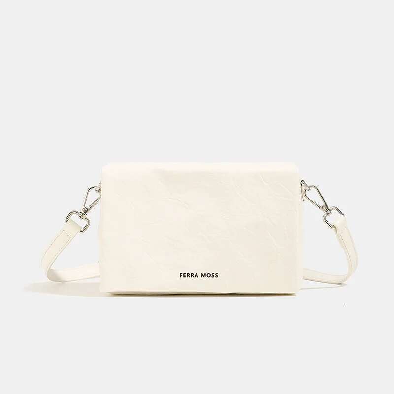 2024 New Pleated Flap Small Square Fashionable All-Match Single Room High-End Women's Crossbody Bag