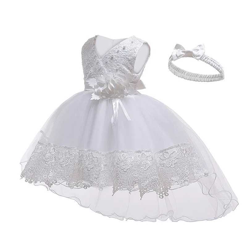 3 6 12 18 24 Months Baby Dress Flowers Mesh Fashion Par Little Princess Newborn Dress Christmas Birthday Gift Kids Clothes Z250214-1