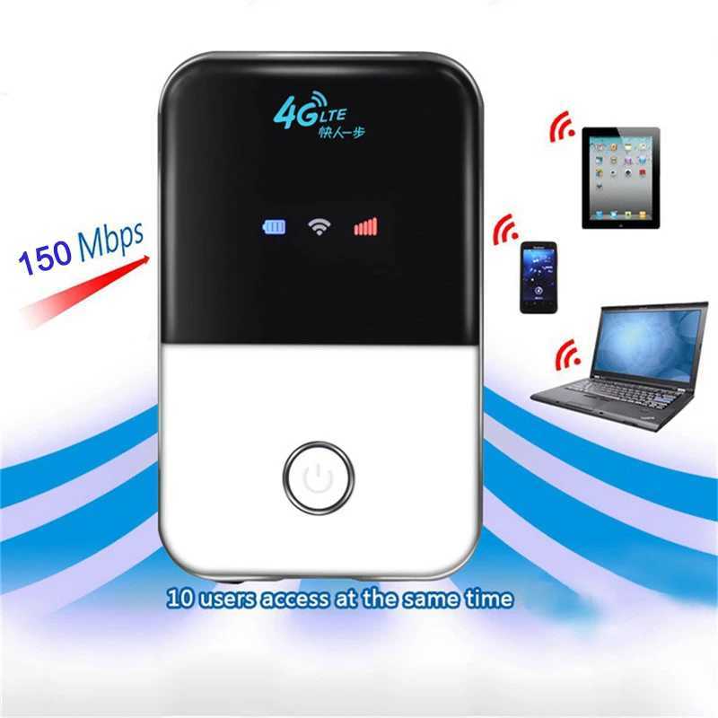 TIANJIE 4G Lte Pocket Wifi Router Car Mobile Hotspot Wireless Broadband Mifi Unlocked Modem With Sim Card SlotXJ250214