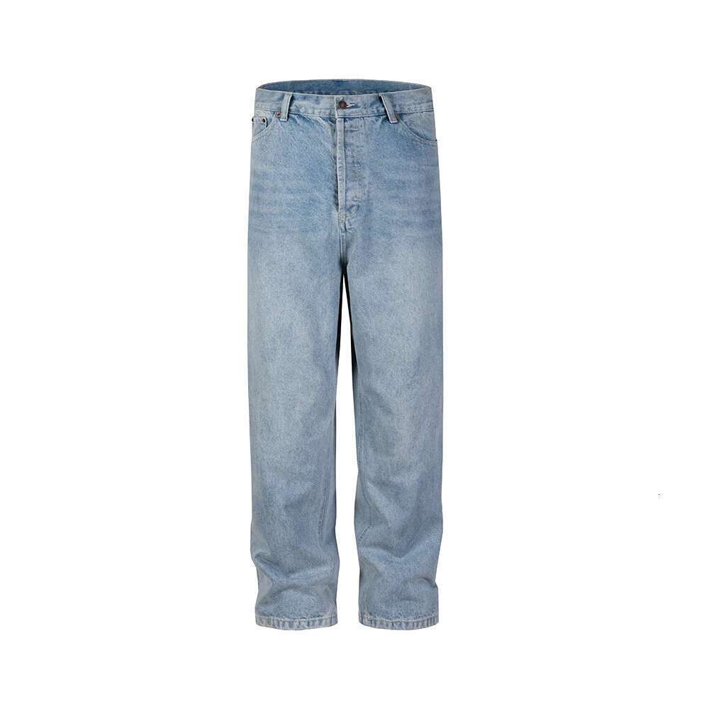 High Street Washed Blue Wide Leg Baggy Jeans For Men And Women Straight Ropa Hombre Y2k Denim Pants Oversized Loose Trousers