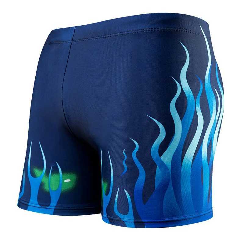 Mens Elastic Swimming Trunk Swimwear Beach Swim Sport Short Briefs Surfing Summer Swimsuit Boxer Shorts Bathing Suit W250214