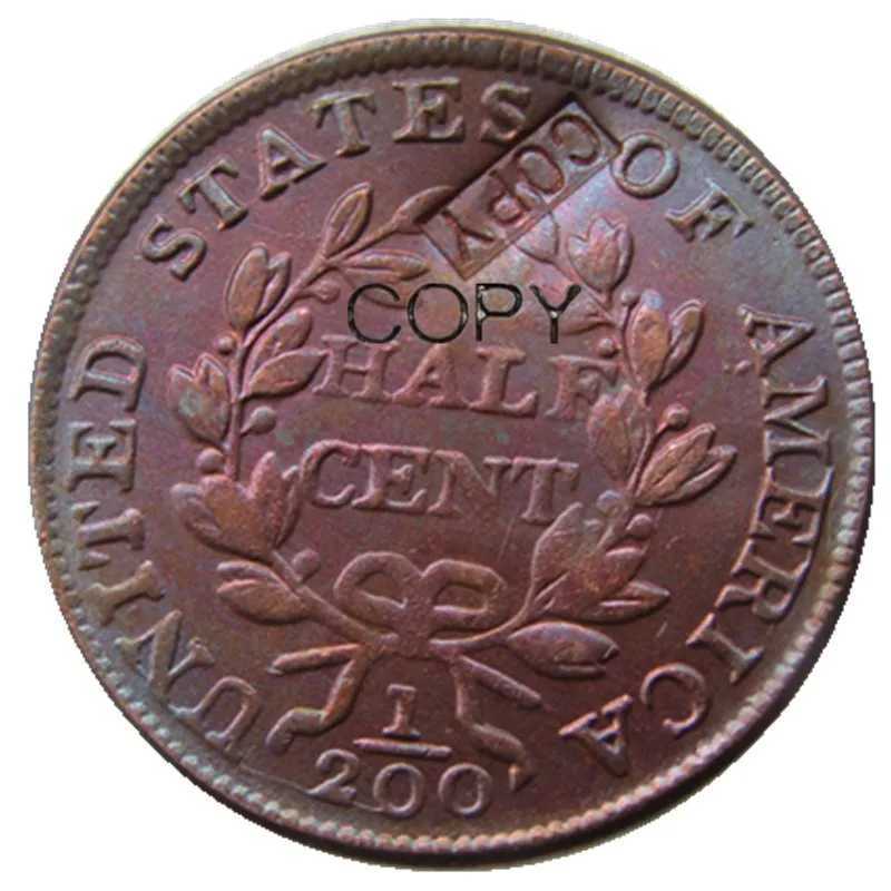 US A set of(1800-1808) 8pcs Draped Bust Half Cent Copper Copy Decorate CoinXJ250214