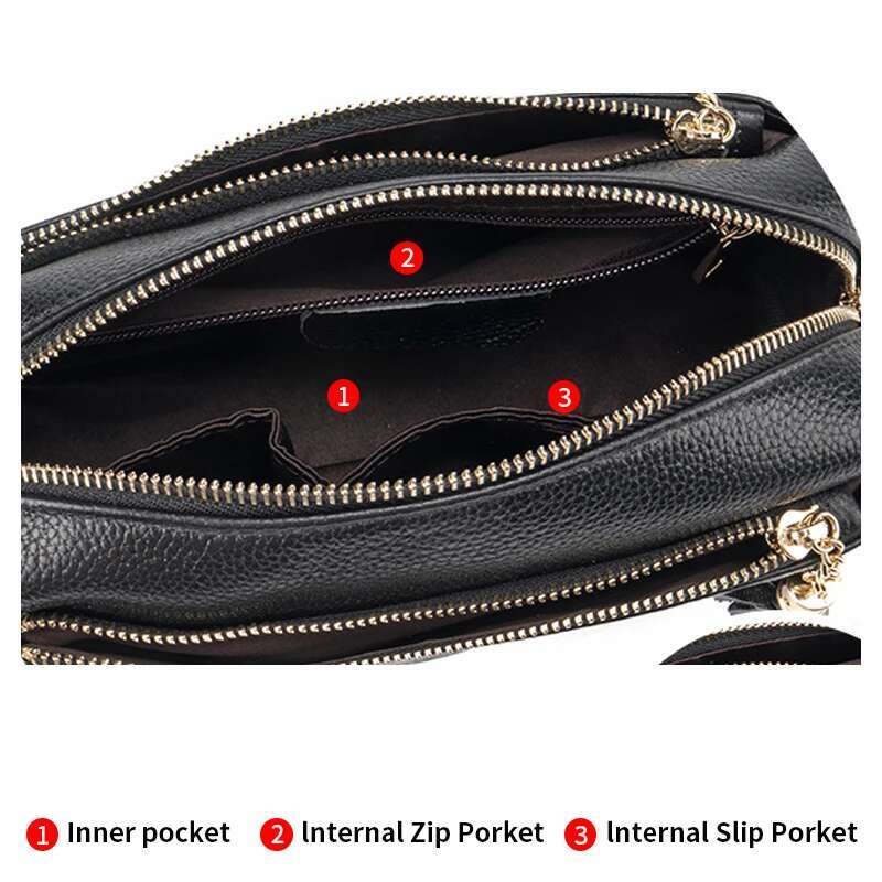 2023 New Korean Trendy Casual Fashion Shoulder Messenger Soft Leather Atmospheric Women's Bag