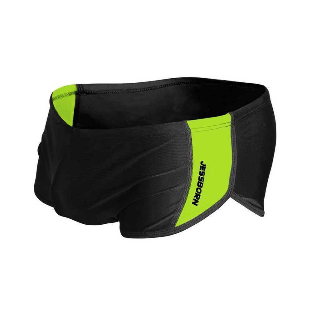 Sexy Mens Side Split Swimming Trunks Summer Nylon Quick Dry Bathing Suit Fashion Male Sport Beach Running Surfing Board Shorts W250214