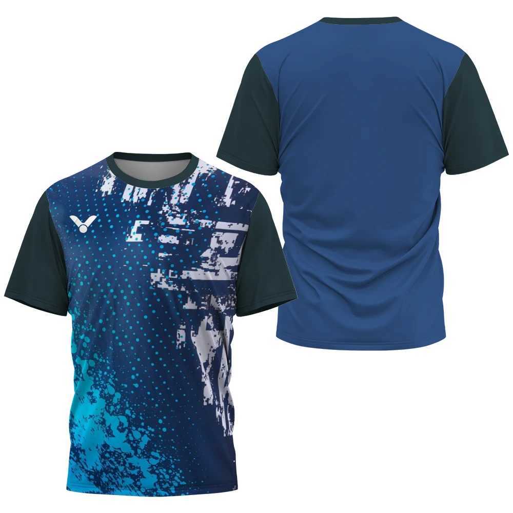 2024 Breathable Badminton Tennis T Shirt Men Fashion Sportwear Top Clothing Male Gym Fitness Short Sleeve Outdoor Sports Uniform W250214