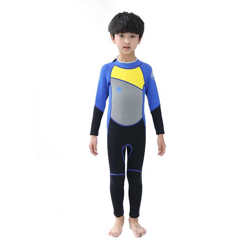 2.5MM Scuba UnderWater Hunting Spearfishing Snorkeling Diving Suit Children Full Body Neoprene Surfing Kayaking Drifting WetSuit Z250214