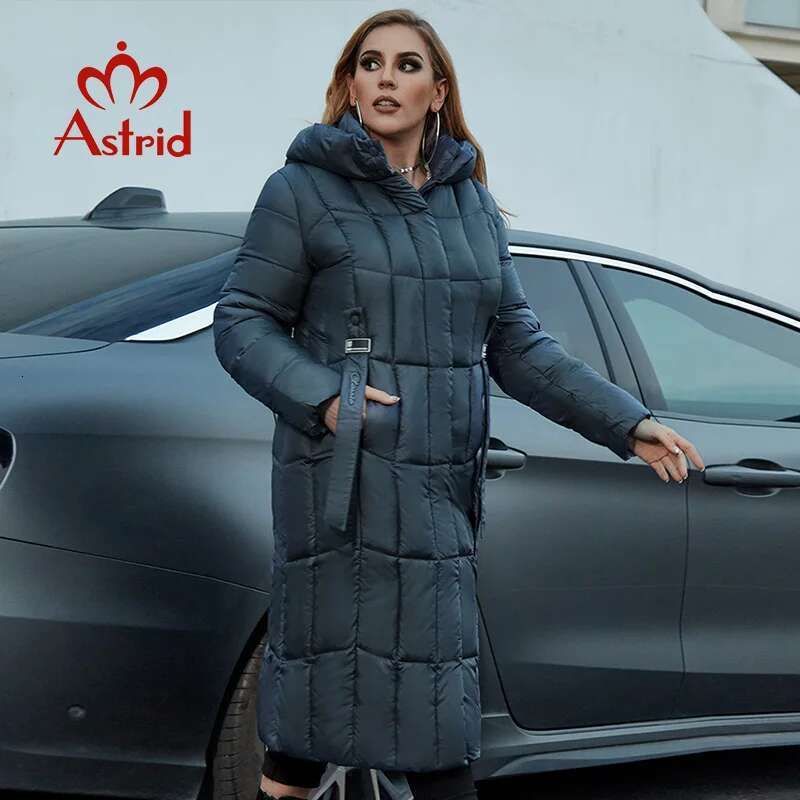 Astrid 2022 New Winter Women's Coat Women Long Warm Parka Plaid Fashion Thick Jacket Hooded Plus Size Female Clothing 9546
