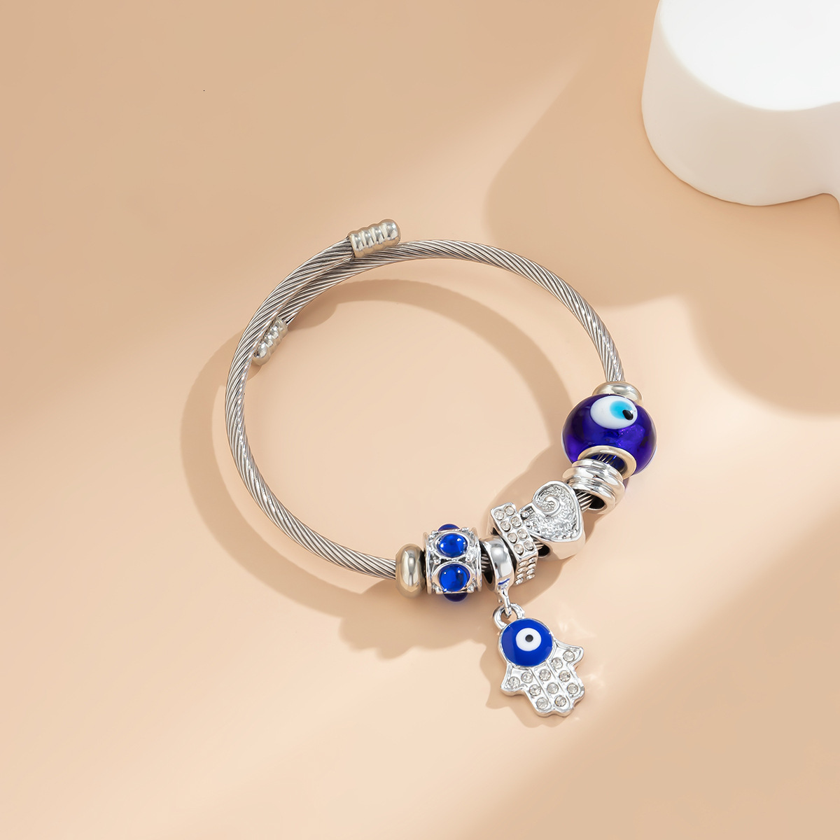 designer Woman Adornment Sweet Cool wer Beaded Open Bracelet, Small and Popular Design, Lucky Bag, Eye Bracelet