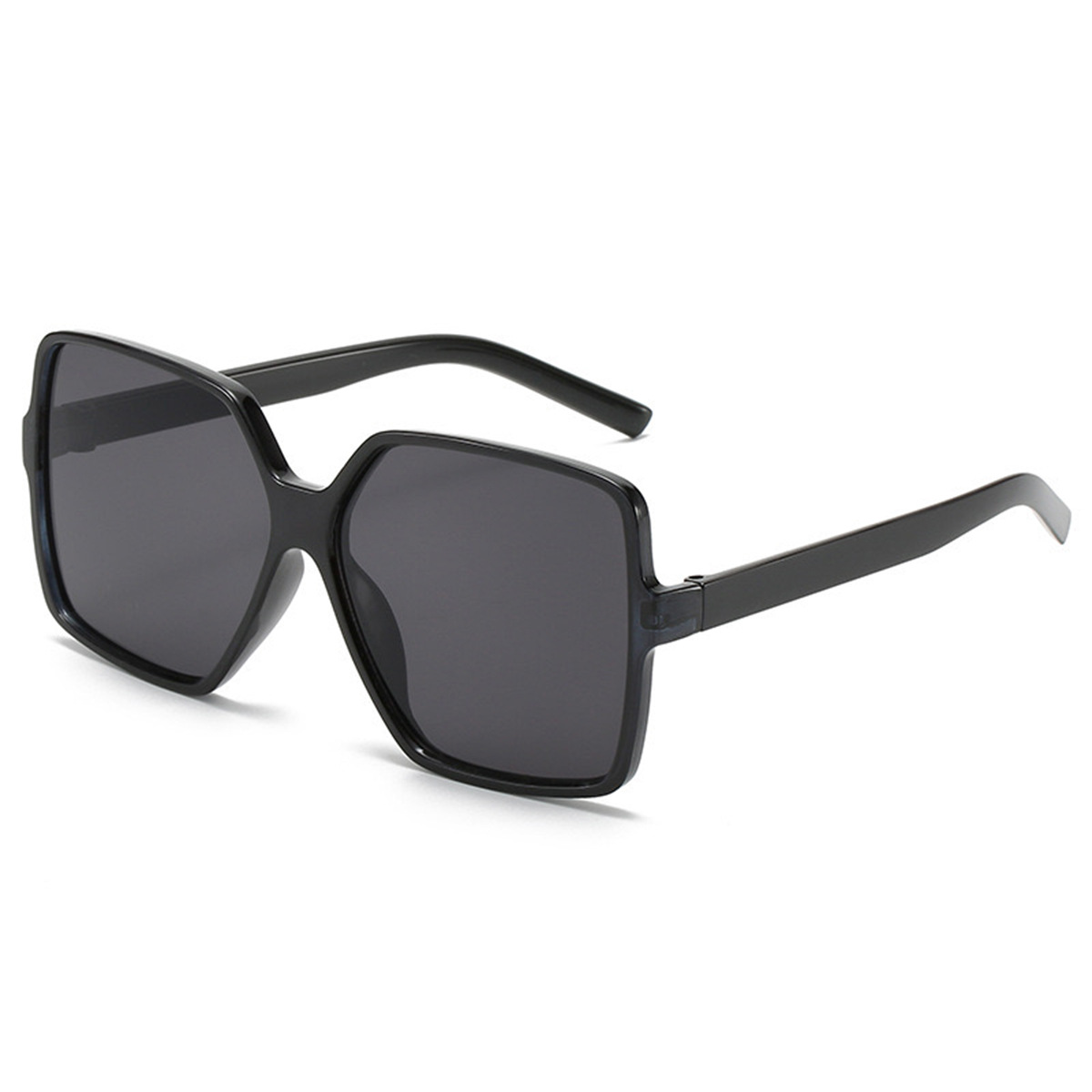 LALAVARA Oversize Square Frame Retro 90s Vintage Outdoor Driving Sunshade Decoration Glasses