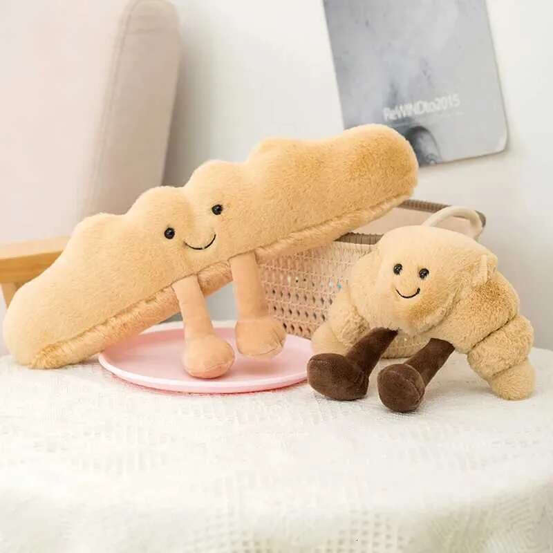 free shipping Cute Jellycats Plush Toast Pretzel Croissant Baguette Toy Stuffed Food Bread Soft Doll Birthday Christmas Gift For Kidsc241107