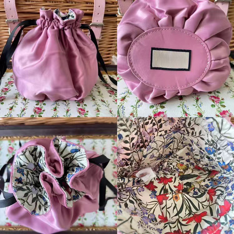 Cosmetic Bags Organizer Lovely Purple Fragmented flowers drawstring luxury designer makeup bags make up beauty cases lipstick perfume case