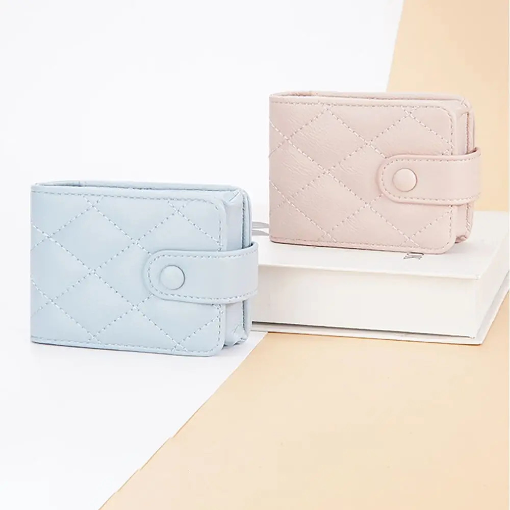 PU Leather Lipstick Bag High-quality Mini With Mirror Lipstick Pouch Snap Button Lipstick Storage Case 250207