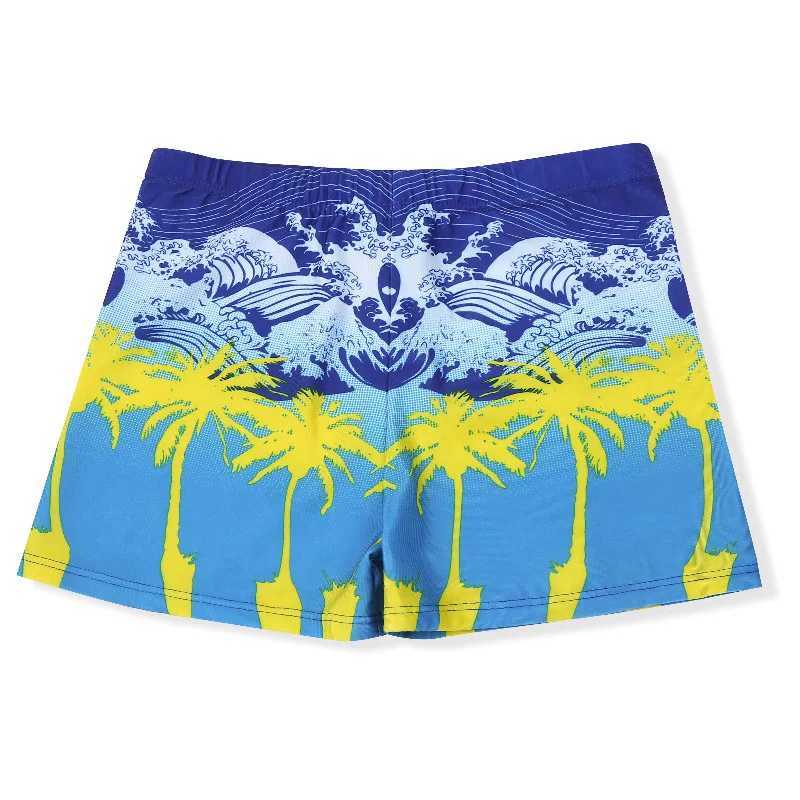 Mens Elastic Swimming Trunk Swimwear Beach Swim Sport Short Briefs Surfing Summer Swimsuit Boxer Shorts Bathing Suit W250214