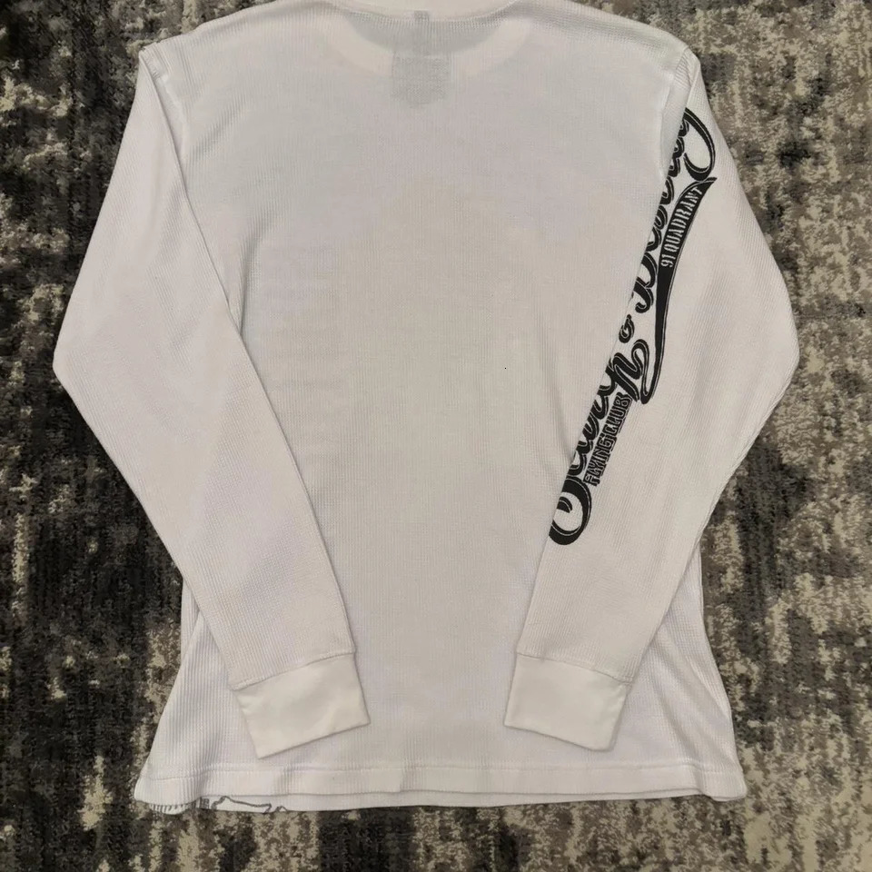 2000s Hip Hop Streetwear Southpole Shirt Mens Extra Large White Thermal Oversized Gothic Clothing Tops TShirt 250211