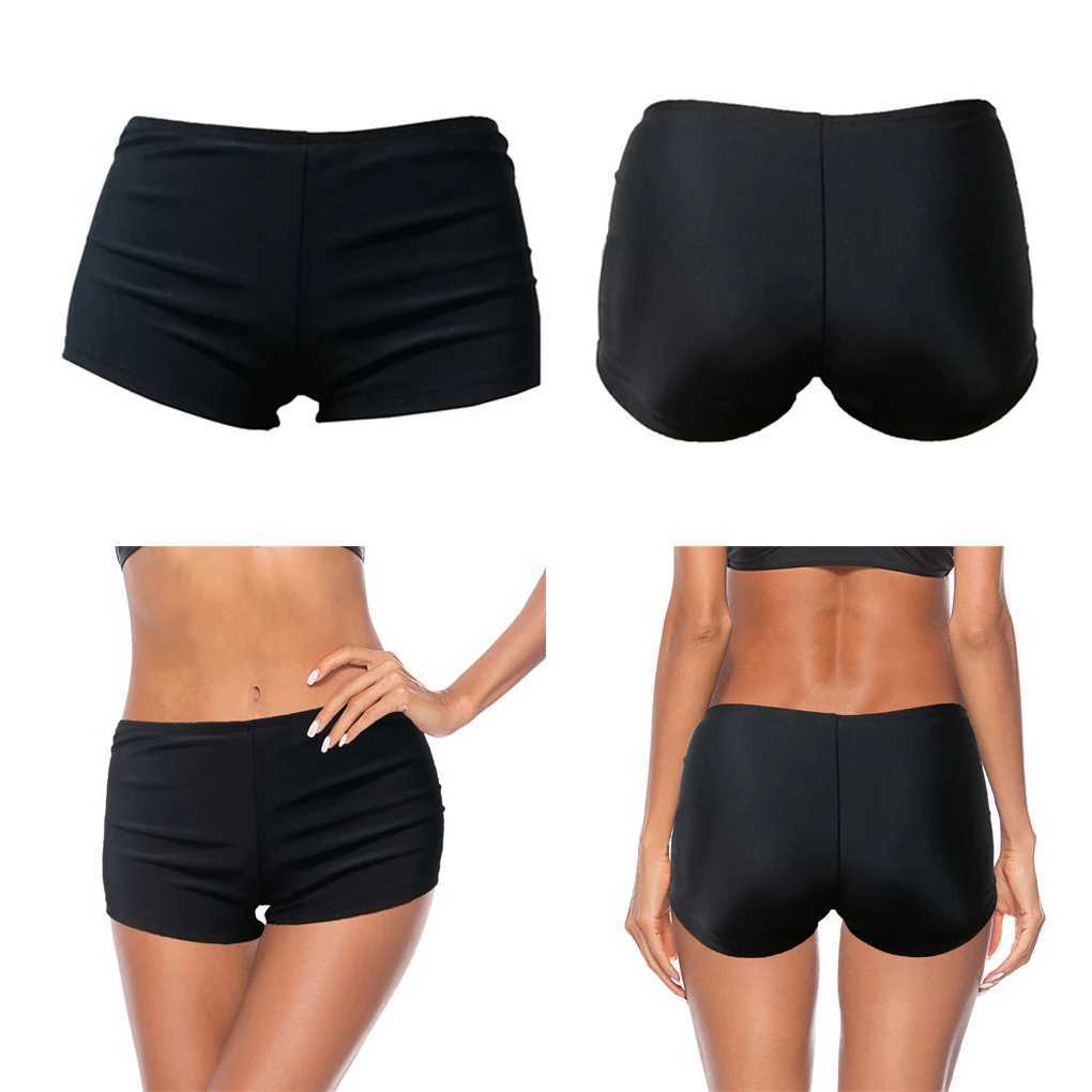 Womens Boxer Swimming Trunks Plus Size Conservative Black Swimming Trunks for Women Fashionable Comfortable Women Swimsuit W250214