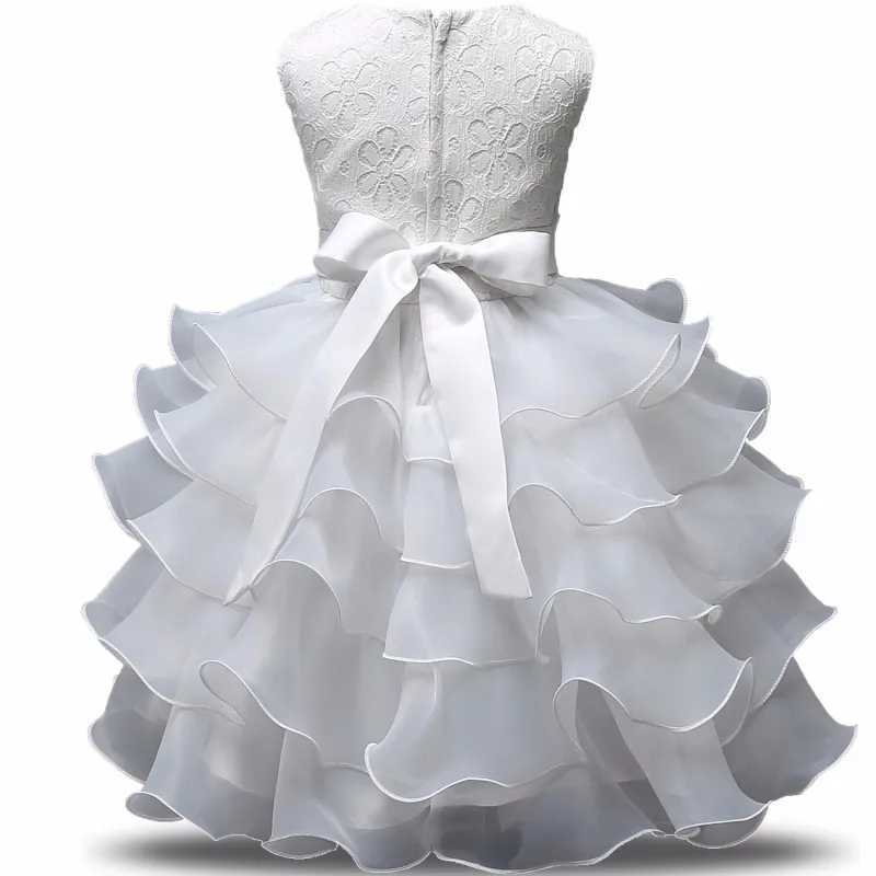 0-8 Yrs Flower Girls Dress Wedding Birthday Dress First Communion Dresses for Girls Baby Girl Baptism Dress Tutu Par Vestidos Z250214