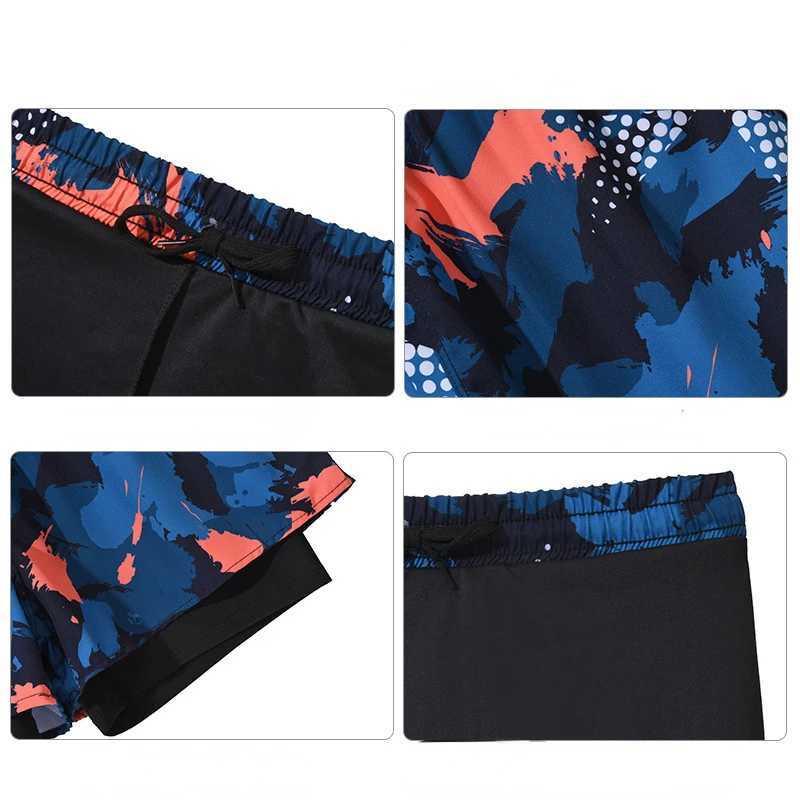 2025 New Men Swim Trunks Breathable Loose Summer Beach Outdoor Swim Short Pant Print Quick-drying Swimming Shorts Swim Clothes W250214
