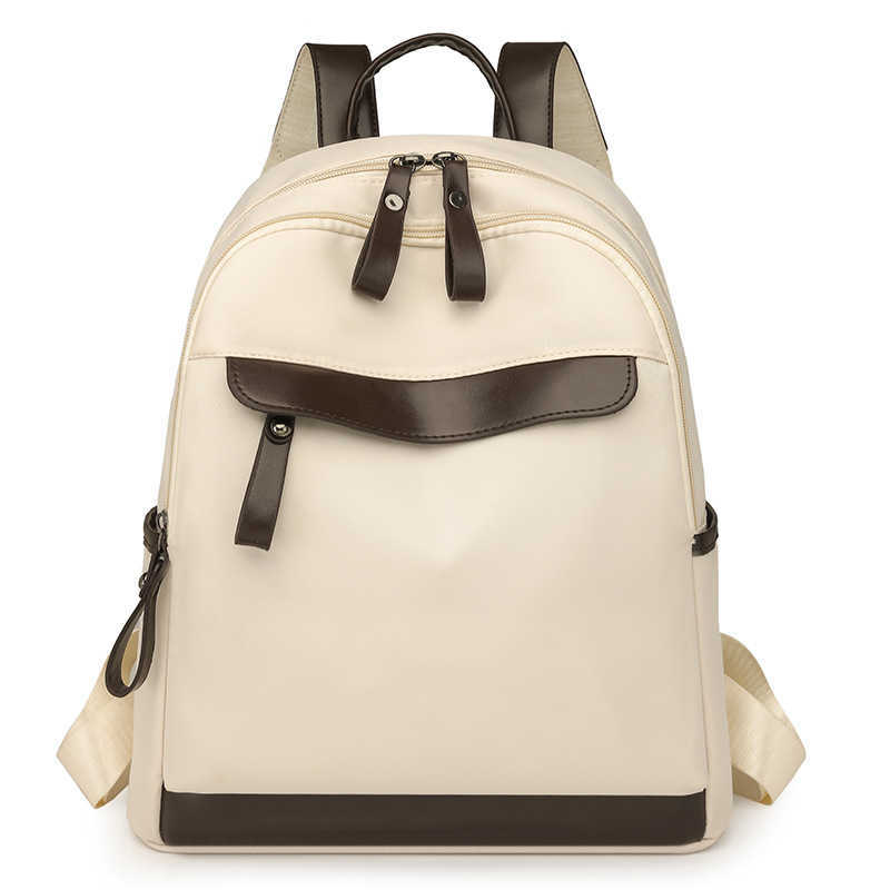 Leisure Backpack New Lightweight And Fashion Travel Color Contrast Backpack Large Capacity Womens Small Backpack Womens Bag