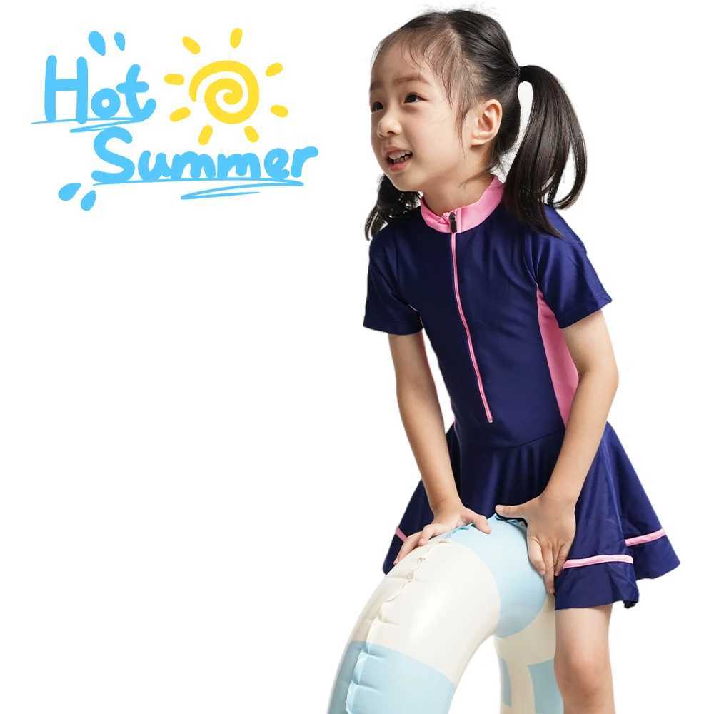 Fashion Swimwear Cute Summer Kids Girl One-piece Suits Breathable Swimming Clothes Swimsuits Summer Professional Swimming Suit Z250214