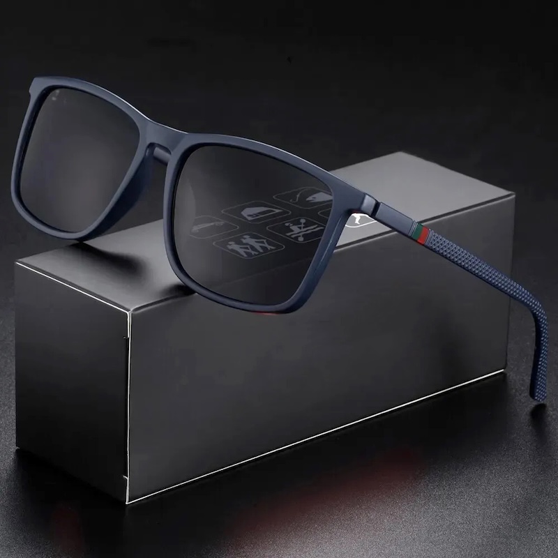 CB Sports Sunglasses for Men Polarized Comfortable Wear Square Sun Glasses Male Light Weight Eyewear Accessory with Origina CAVALLO BIANCO