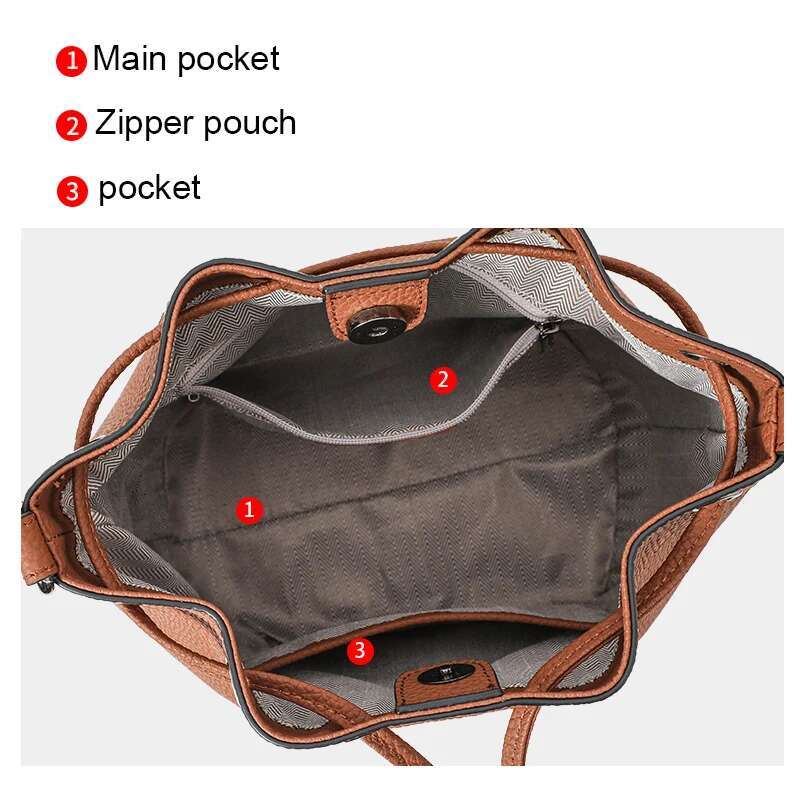 First-Layer Crystal Vegetable Tanned Cowhide Balloon 2025 New Niche Design Retro Drawstring Mini Hand Bucket Bag