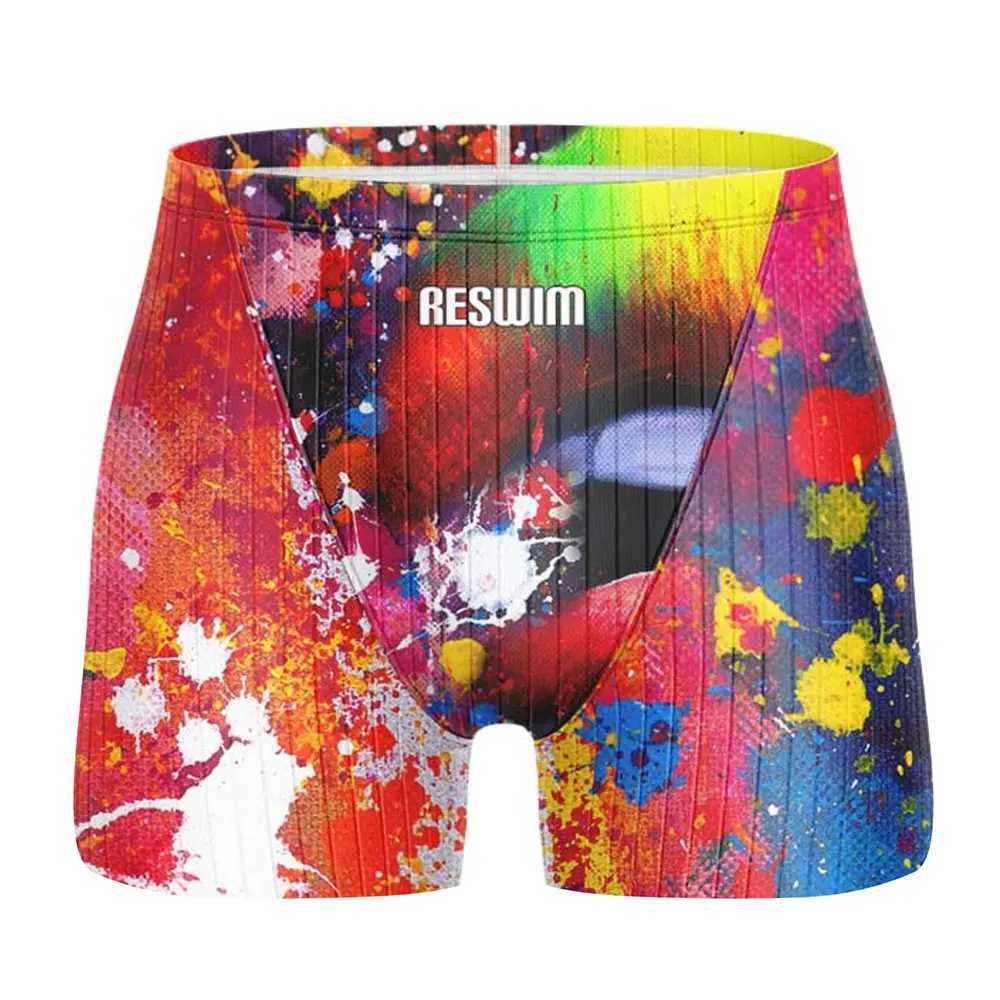Mens Jammer Swimsuit Athletic Training Swim Trunks Bathing Suit Durable Training Swimming Surfing Diving Shorts Summer Swimwear W250214