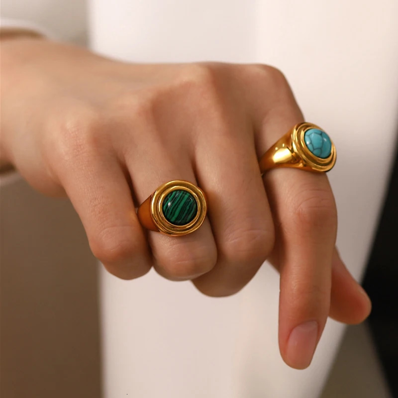 Fashion Gold Color Snake Rings For Women Vintage Zircon Pearl Geometric Hollow Ring Retro Wedding Party Jewelry 250213