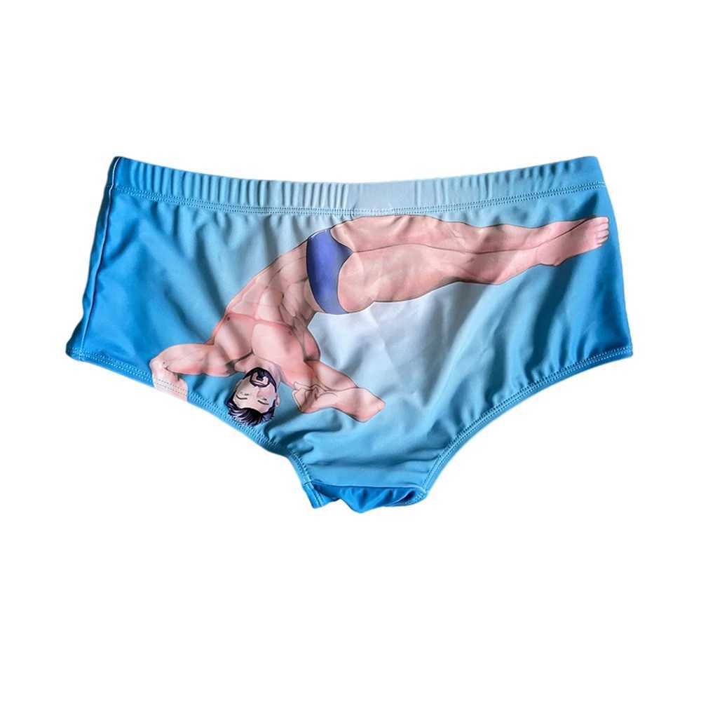 Sexy Mens Swim Trunks Summer Beach Board Bathing Suit Sport Surfing Swimwear Fashion Male Polyester Quick Dry Pad Bulge Swimsuit W250214