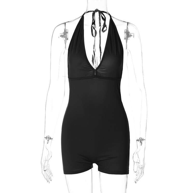 European American style women's summer products fashionable and sexy backless pleated lace up jumpsuit wholesale 2025 new casual versatile fashio