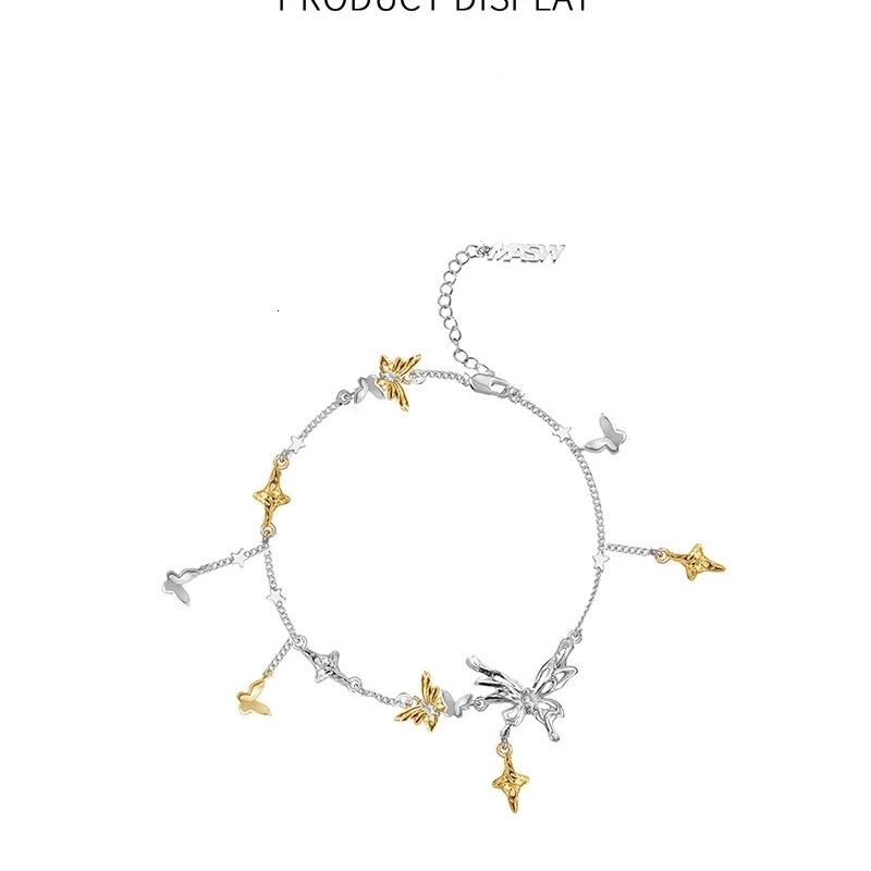 MASW Original Exquisite Style Splicing Colors Sweet Butterfly Charm Bracelet Female Girl Gift Jewelry 250110