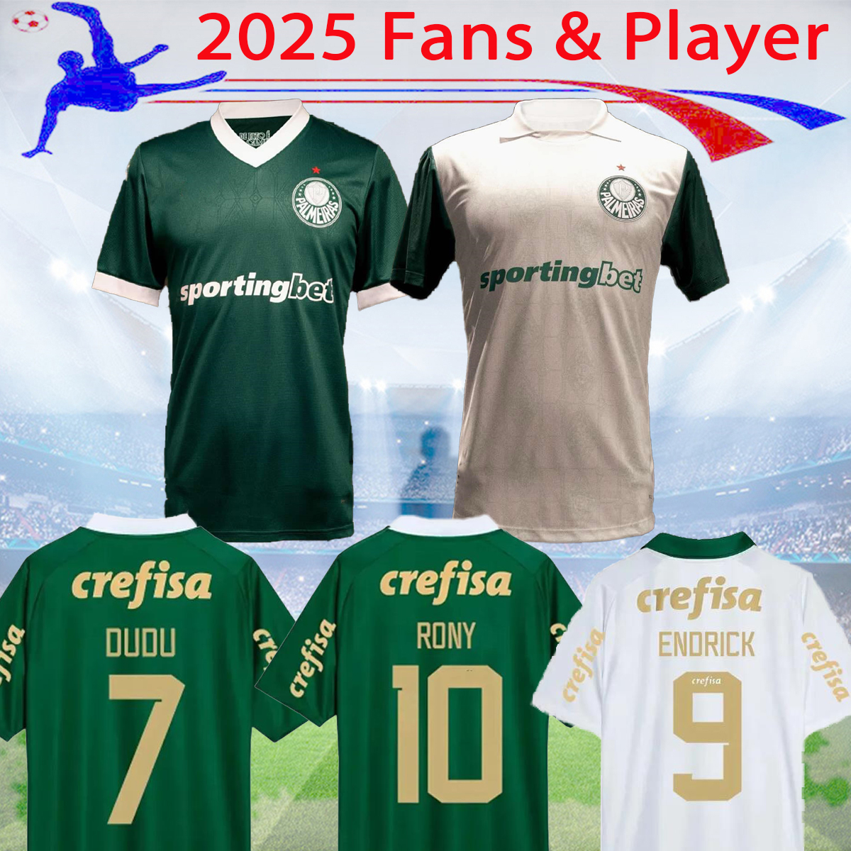 25 26 Palmeiras soccer jerseys ENDRICK DUDU RONY G.GOMEZ ESTEVAO VEIGA M.LOPEZ MURILO PIQUEREZ 2025 football shirt Fans men sets kids kit 16-XXL